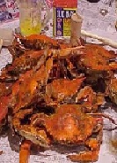 Maryland crabs with the famous Old Bay seasoning.